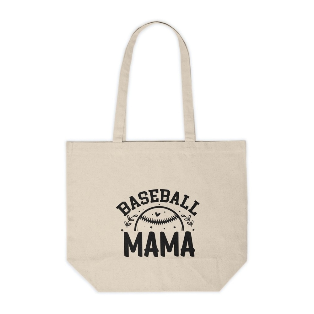 Baseball Mama Custom Canvas Tote Bag